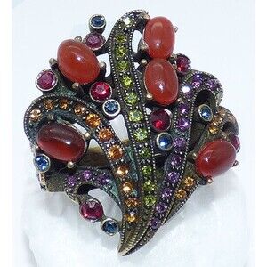 Heidi Daux Carnelian Bouquet Ring Size 6